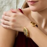 Abstract Open Cuff Bracelet, view 1