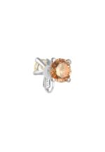 Arte Madrid PRISM Round Clip-on Stud Earrings - Citrine Orange & Canary Yellow - Image 2