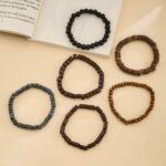 Bohemian Wooden Bead Bracelet Set (6 Pieces), view 1
