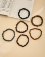 Bohemian Wooden Bead Bracelet Set (6 Pieces), view 1