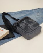Camo Print Utility Crossbody Bag in Grey, view 5