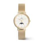 Daniel Wellington Petite Lune 32mm Evergold Gold White - Moonphase Dial - Women Watch stainless steel moonhphase watch DW Official Authentic Original