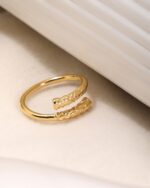 Engraved Ornate Open Ring, view 2