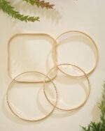 Geometric Textured Bangle Set (4 Pieces), view 2