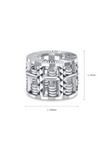LAZO DIAMOND Endless Wealth Abacus Barrel Pendant in 375/9K White Gold, Medium - Image 3