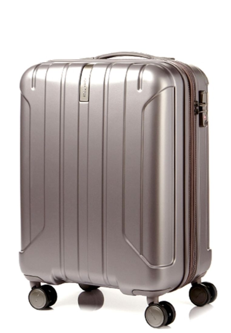 matte-hardshell-carry-on-spinner-20-inch-matte-silver-1 Matte Hardshell Carry-On Spinner 20-inch in Matte Silver, view 1