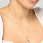 Nautical Wheel Pendant Necklace, view 1