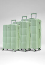 Pastel 3-Piece Hardshell Luggage Set in Light Green, view 1