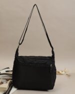 Patch Detail Crossbody Bag in Black, view 4