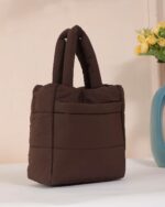 Quilted Snap Crossbody Bag in Brown, view 3