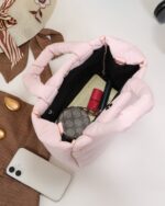 Quilted Snap Crossbody Bag in Pink, view 6