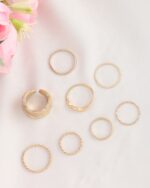 Stackable Gold Ring Set (8 Rings), view 2