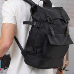 Toggle-Drawstring Rucksack in Black, view 1