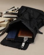 Toggle-Drawstring Rucksack in Black, view 6