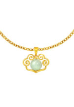 TOMEI Ru Yi Jade Pendant, Yellow Gold 916/22K