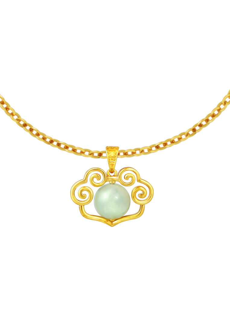 TOMEI Ru Yi Jade Pendant, Yellow Gold 916/22K 1 TOMEI Ru Yi Jade Pendant, Yellow Gold 916/22K - Image 1