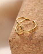 Twisted Knot Open Ring, view 2