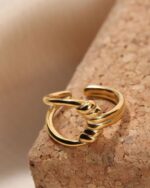 Twisted Knot Open Ring, view 4