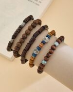 Wooden Bead Bracelet Set (5 Pieces), view 3